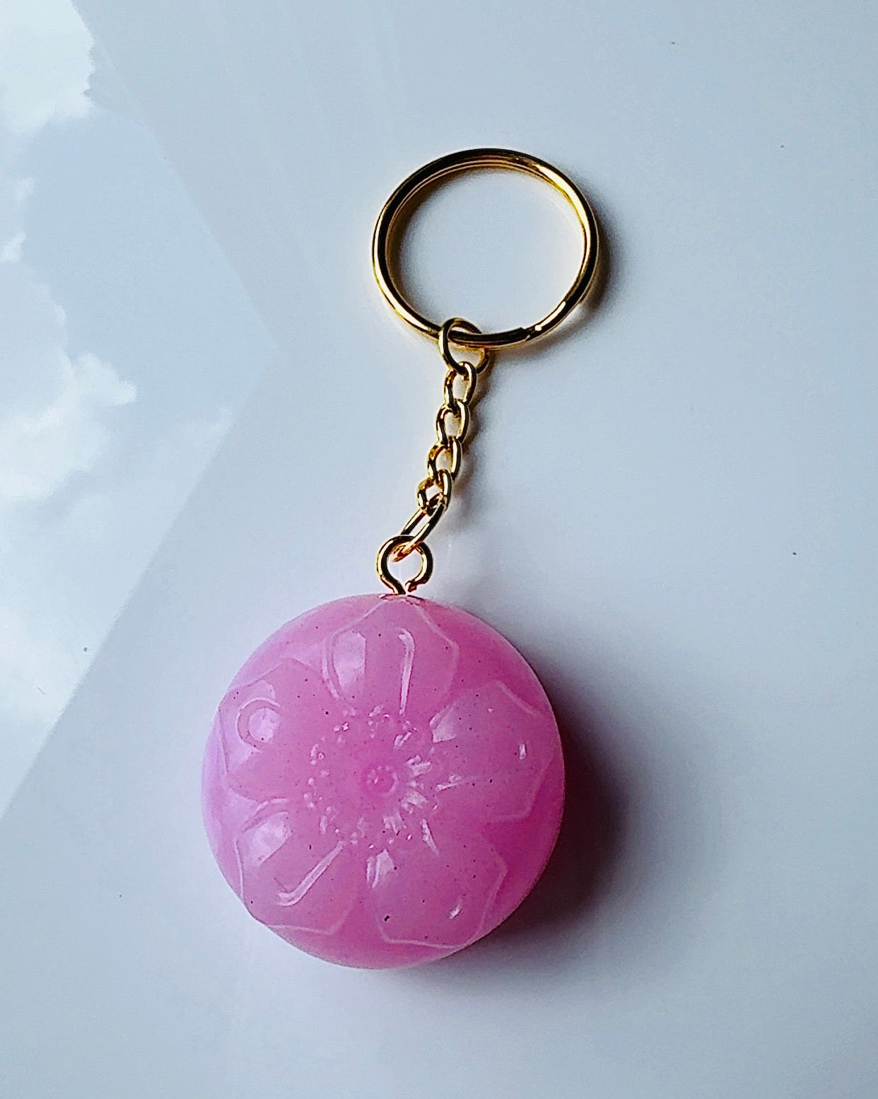 Floral Resin Keychain