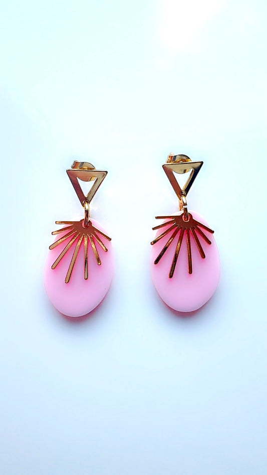 Pink Sunburst Ear Candy