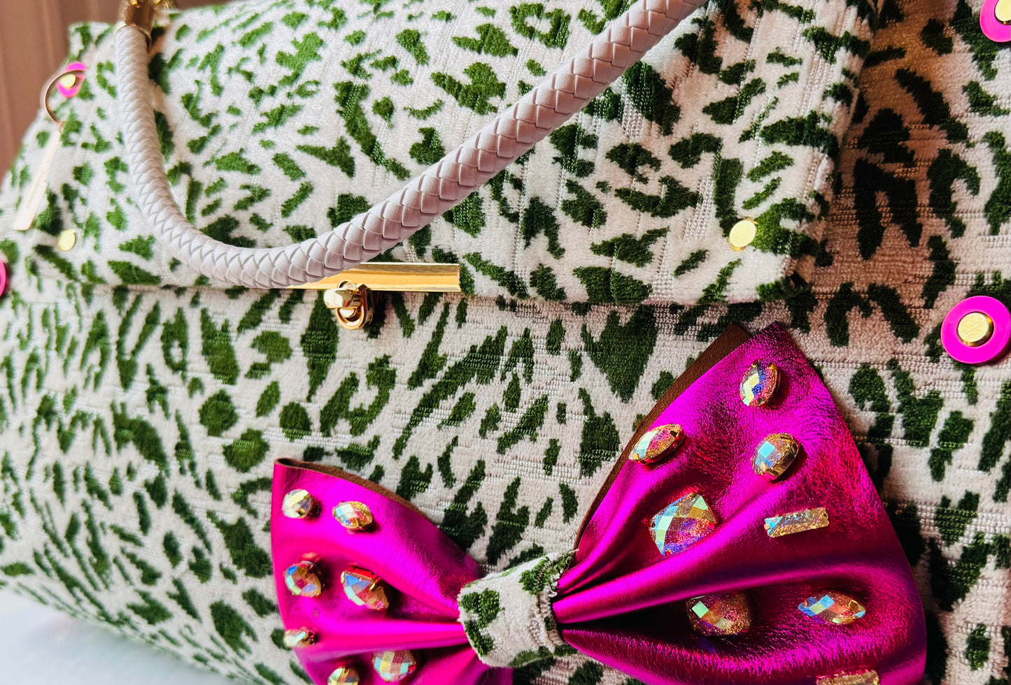 Wicked Green Cheetah Bag