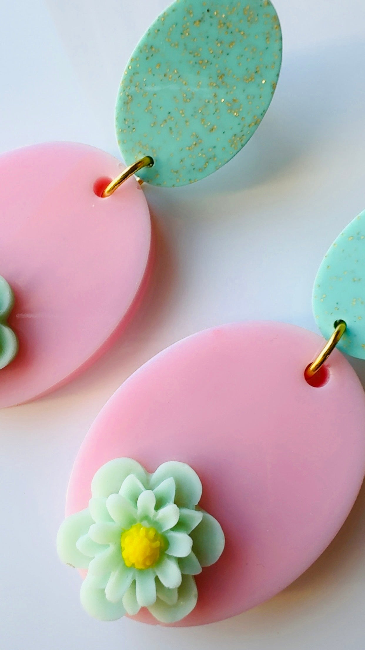 Pastel Floral Basket Earrings