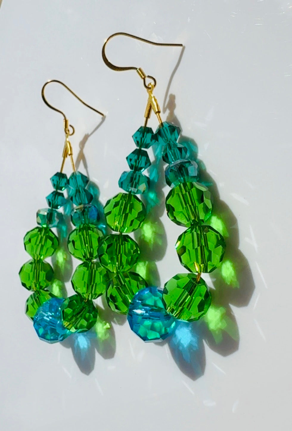 Ocean Blue Crystal Loops