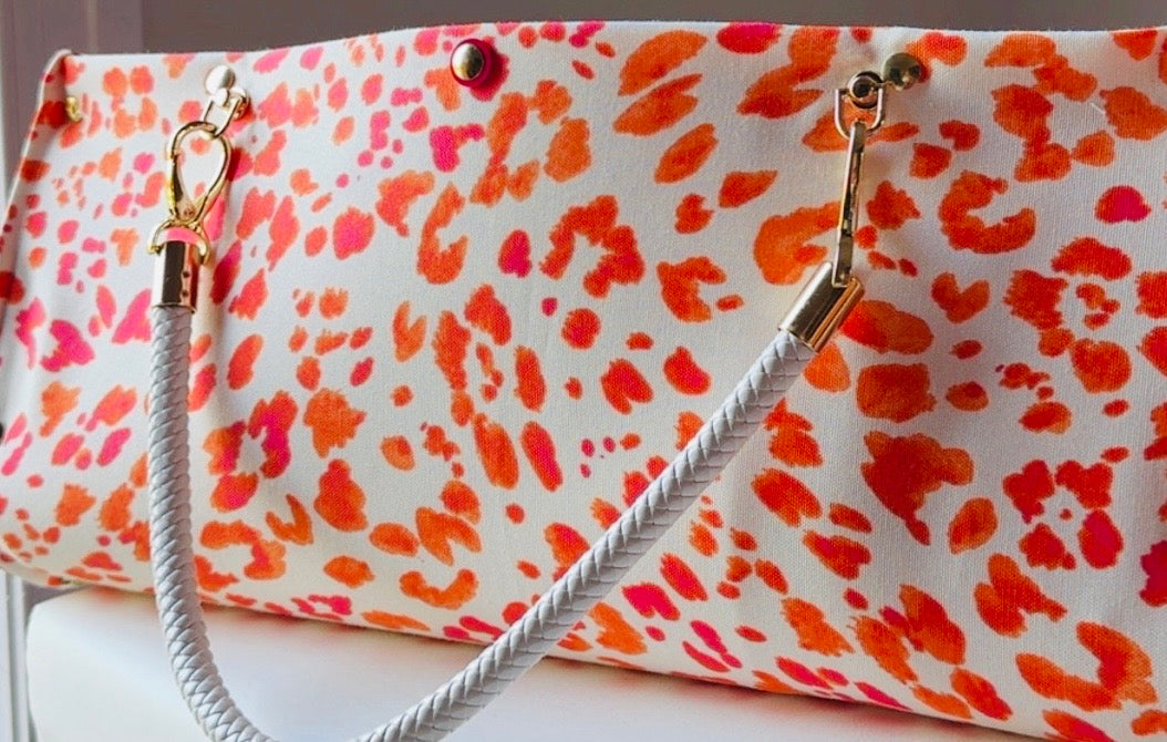 Sherbet Leopard Large Clutch