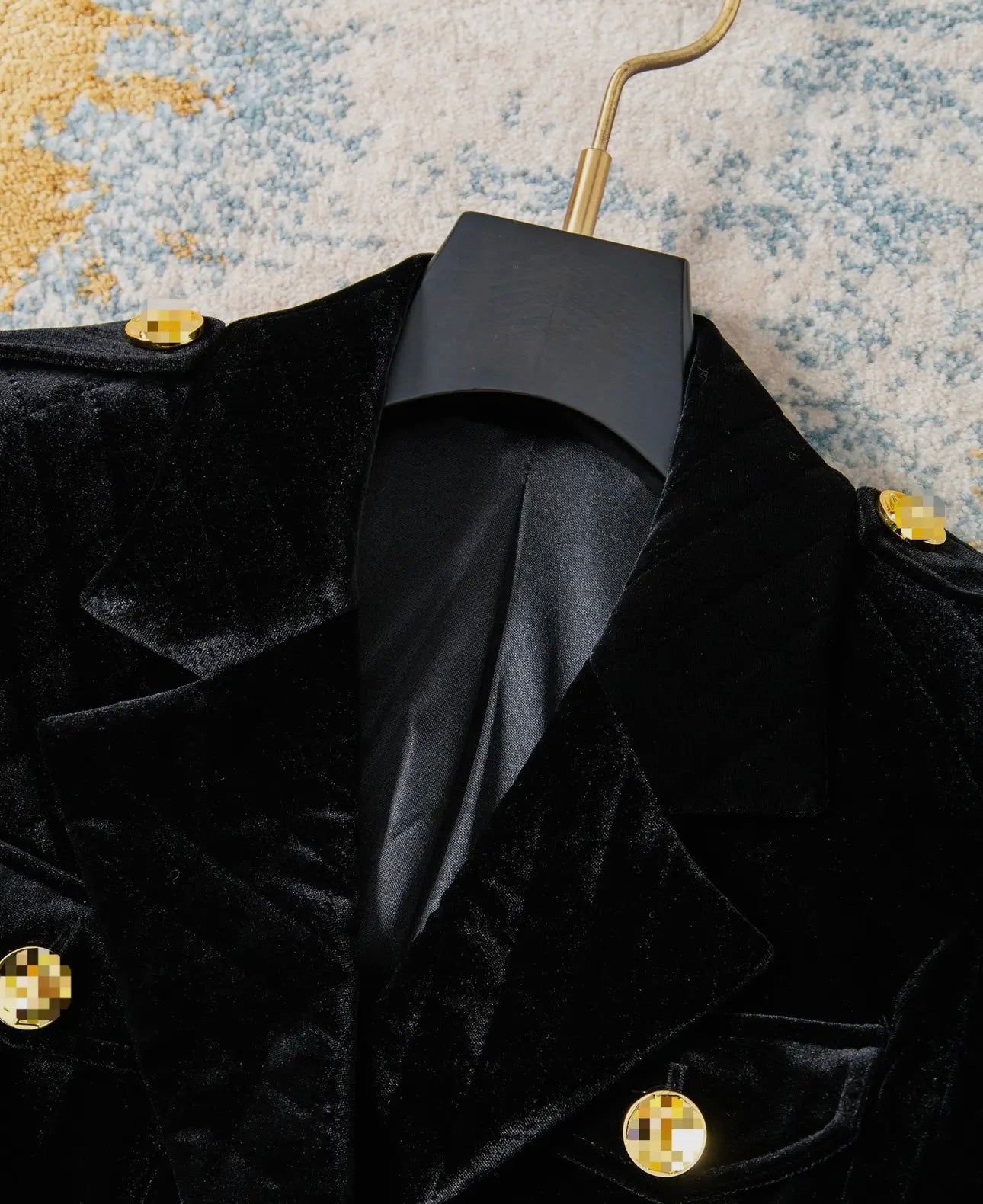 Shania Black Velvet Jacket