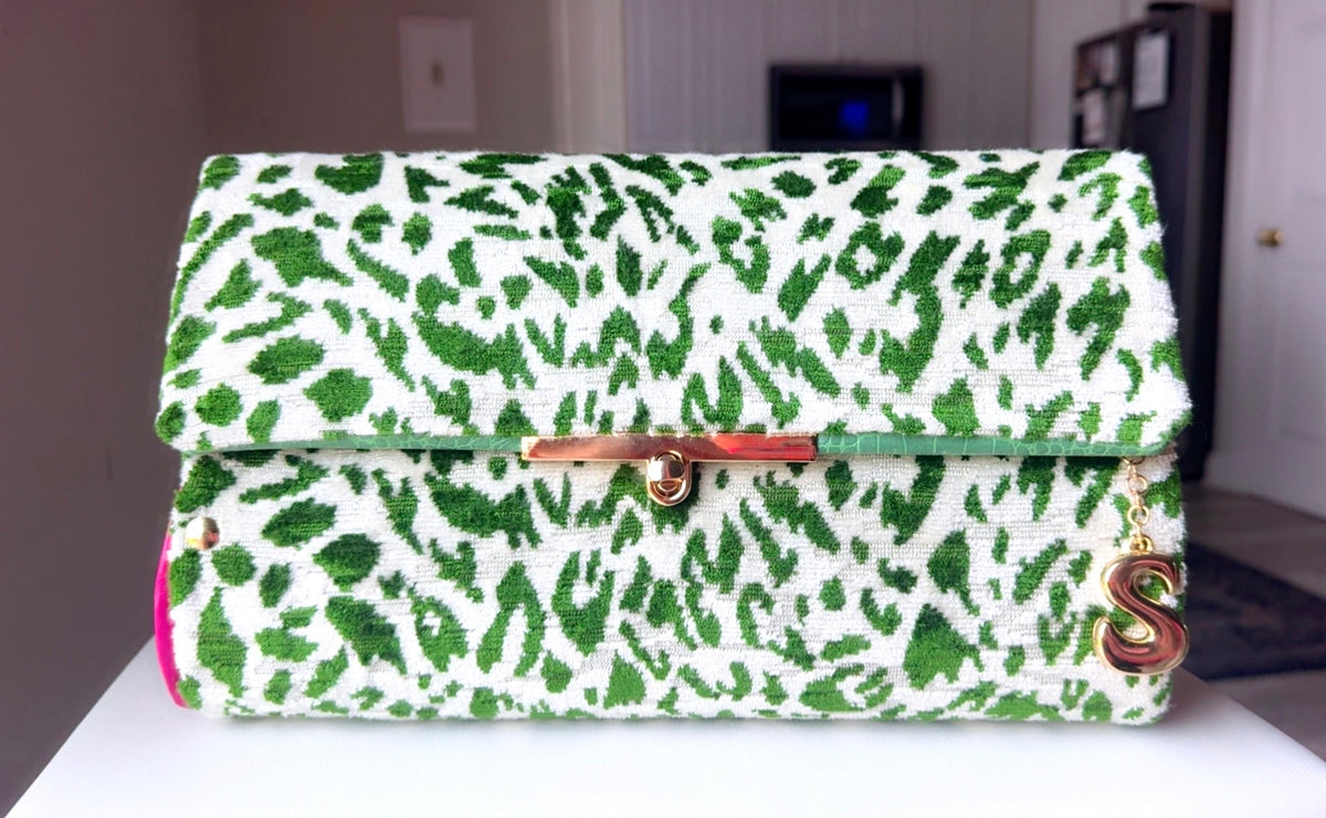 Wicked Green and Pink Clutch