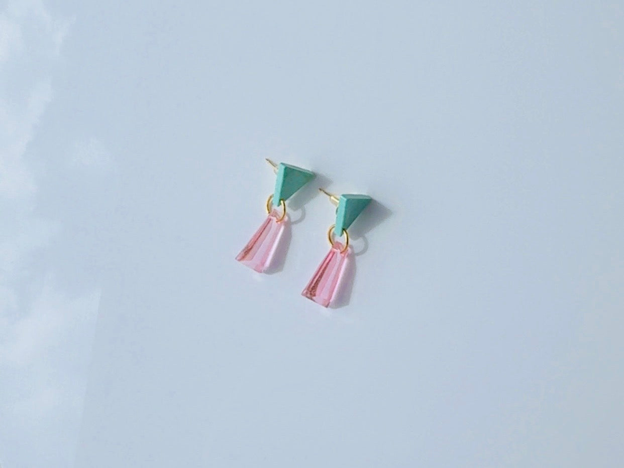 Turquoise and Pink Dangles