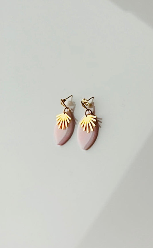 Blush Sunburst Ear Candy