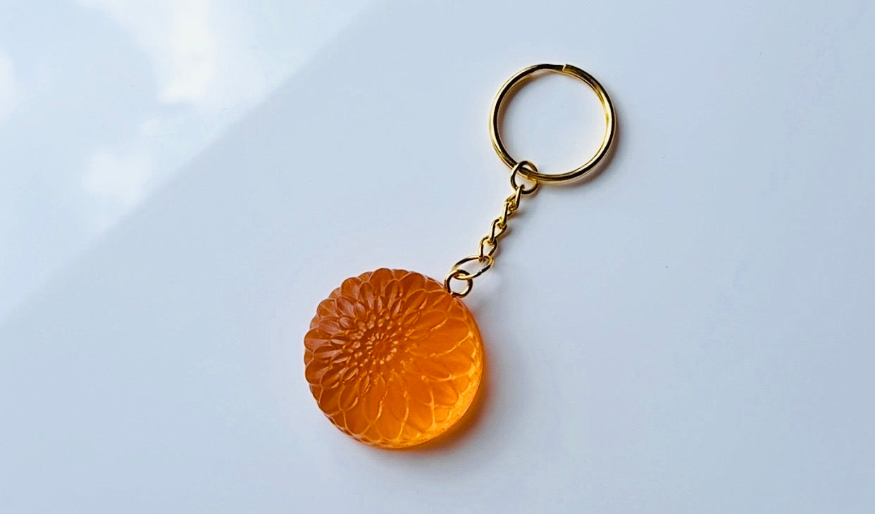 Floral Resin Keychain