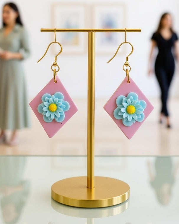 Blue Daisy Dangle