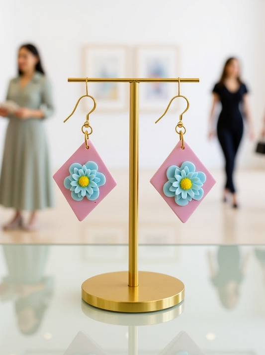 Blue Daisy Dangle