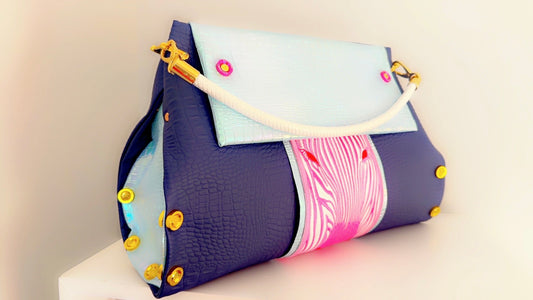 AS Signature Zebra Handbag Blue