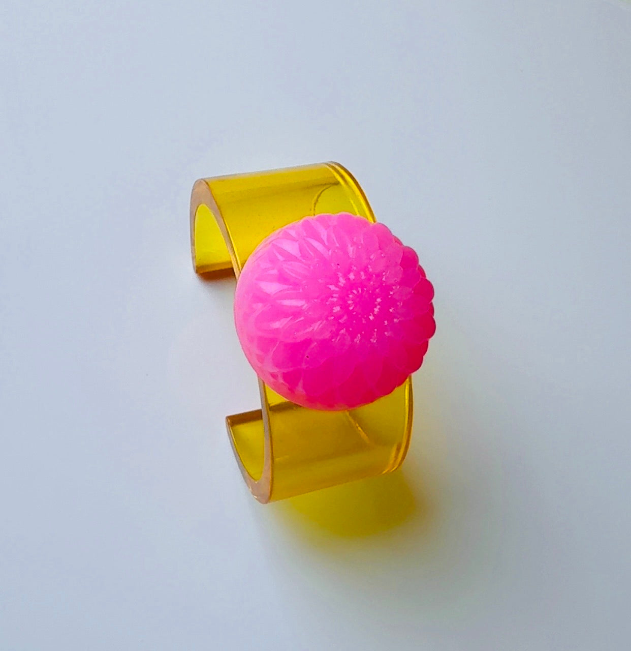 Golden Bubble Gum Dahlia Cuff