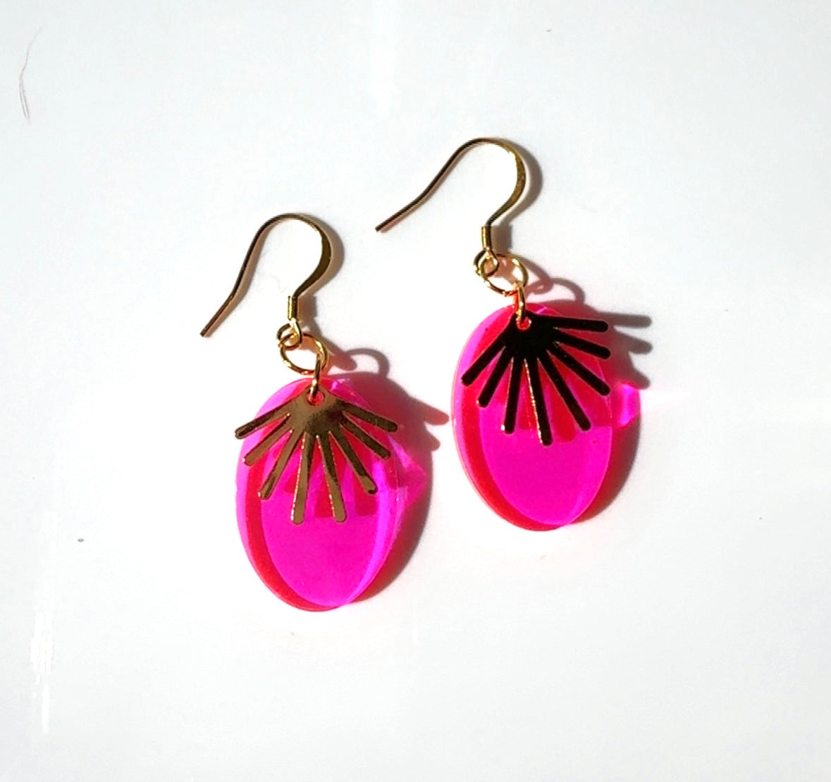 Hot Pink Starburst Earrings