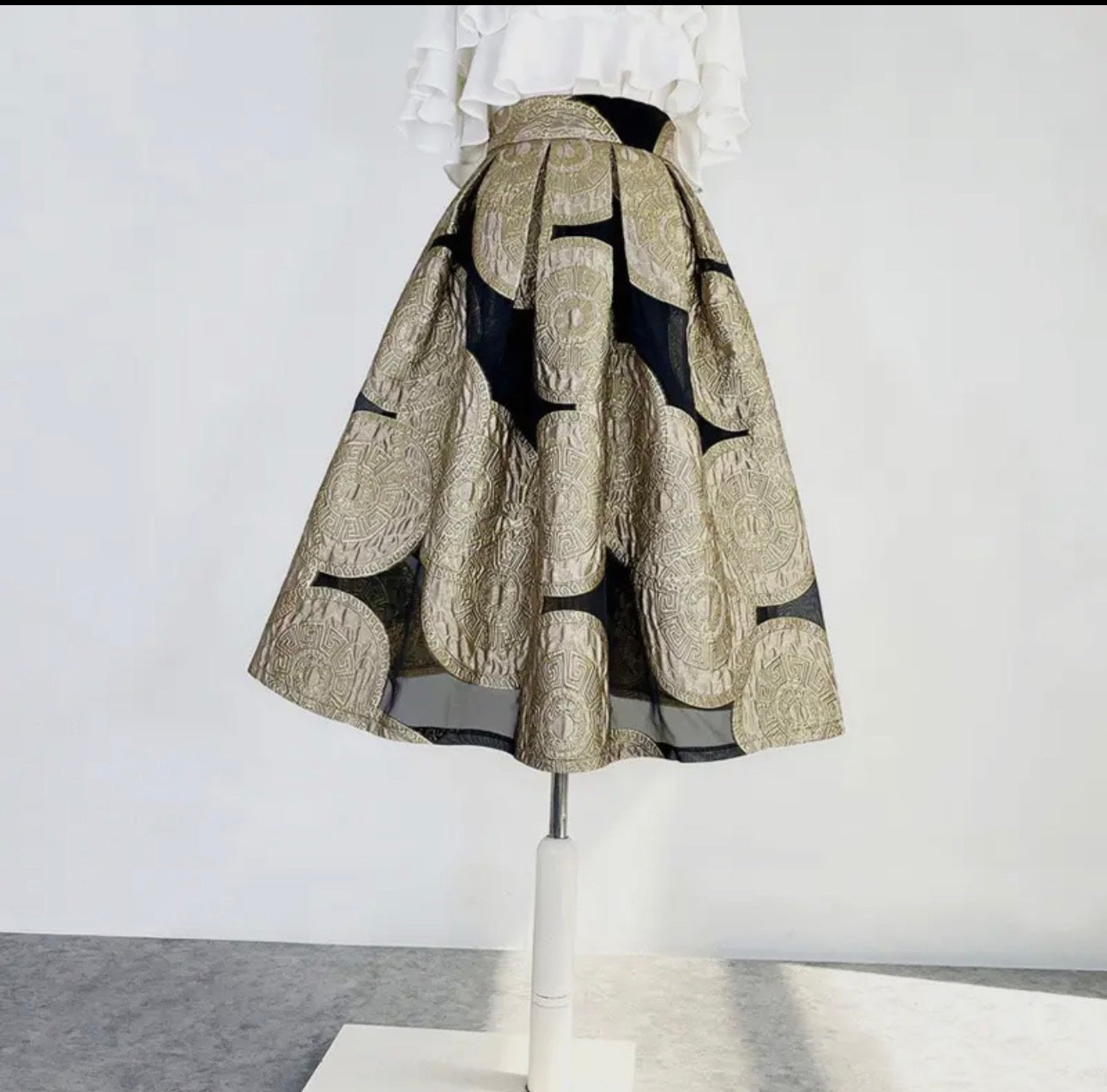 Embroidered Tutu Full Skirt