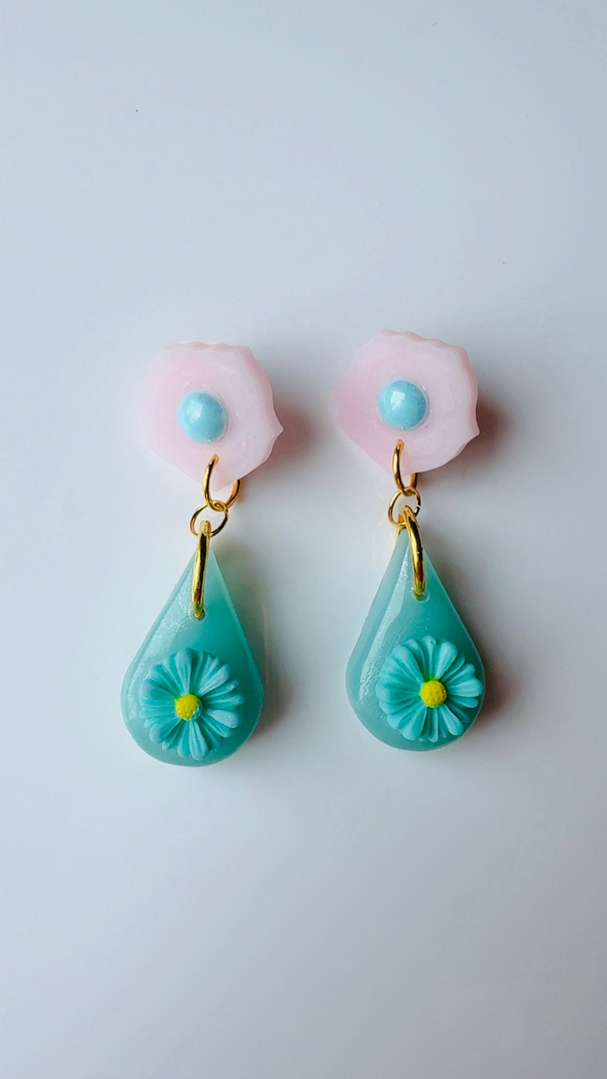Blue Rose Floral Ear Candy