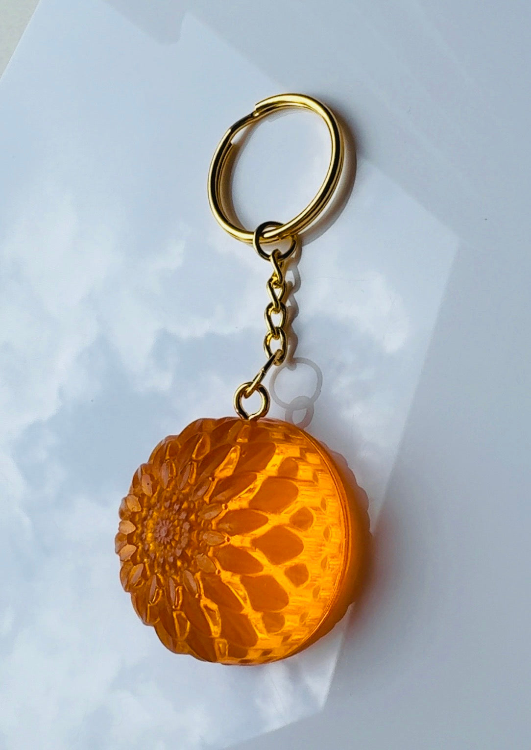 Floral Resin Keychain