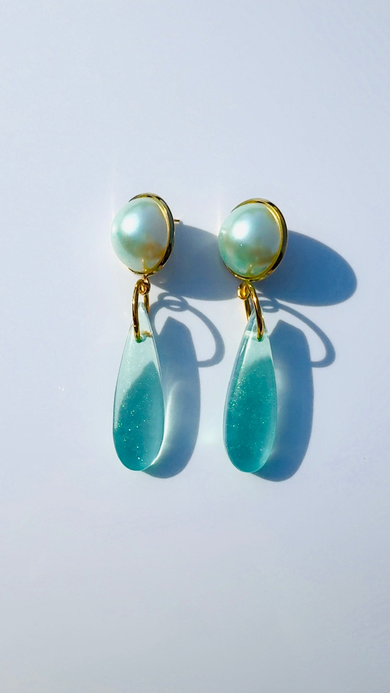 Ocean Blue Pearl Ear Candy
