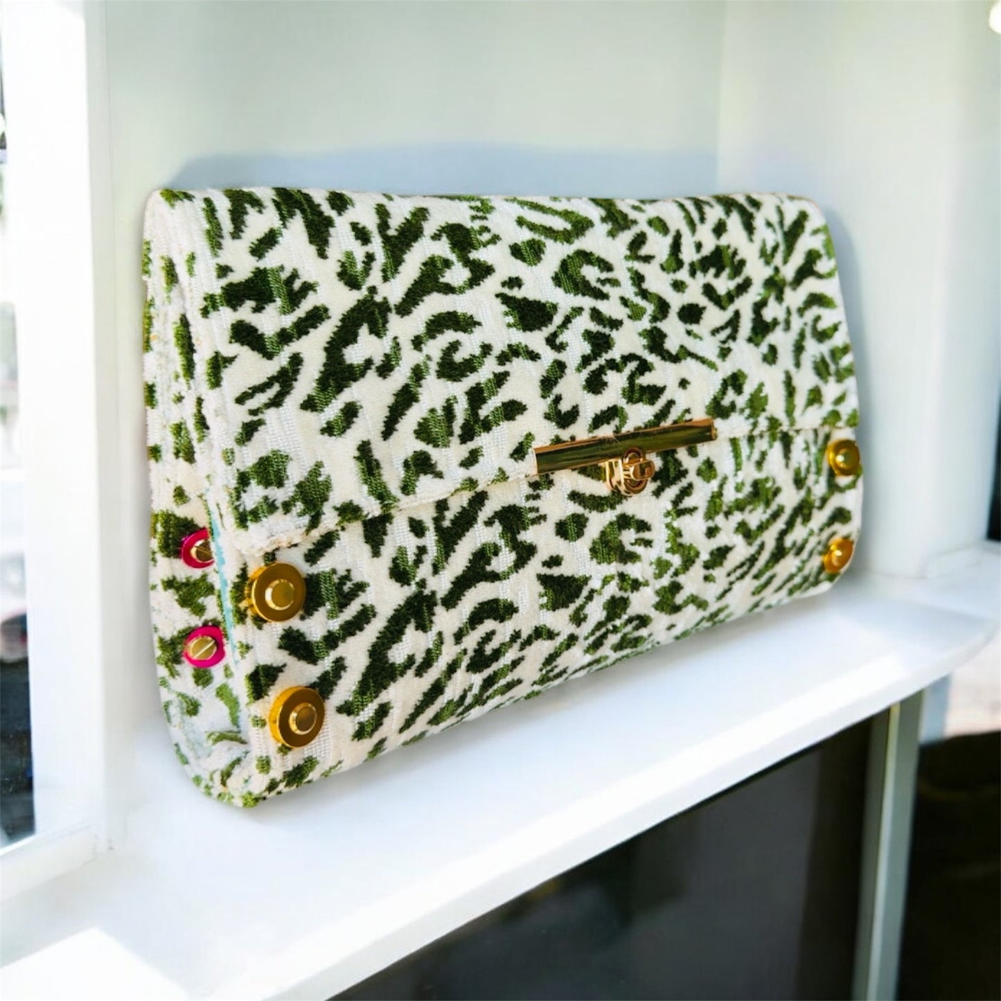 Wicked Green and Teal Clutch