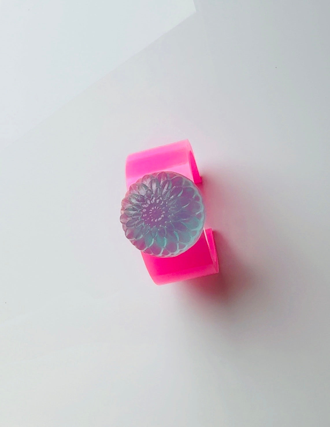 Blue Dahlia Hot Pink Cuff