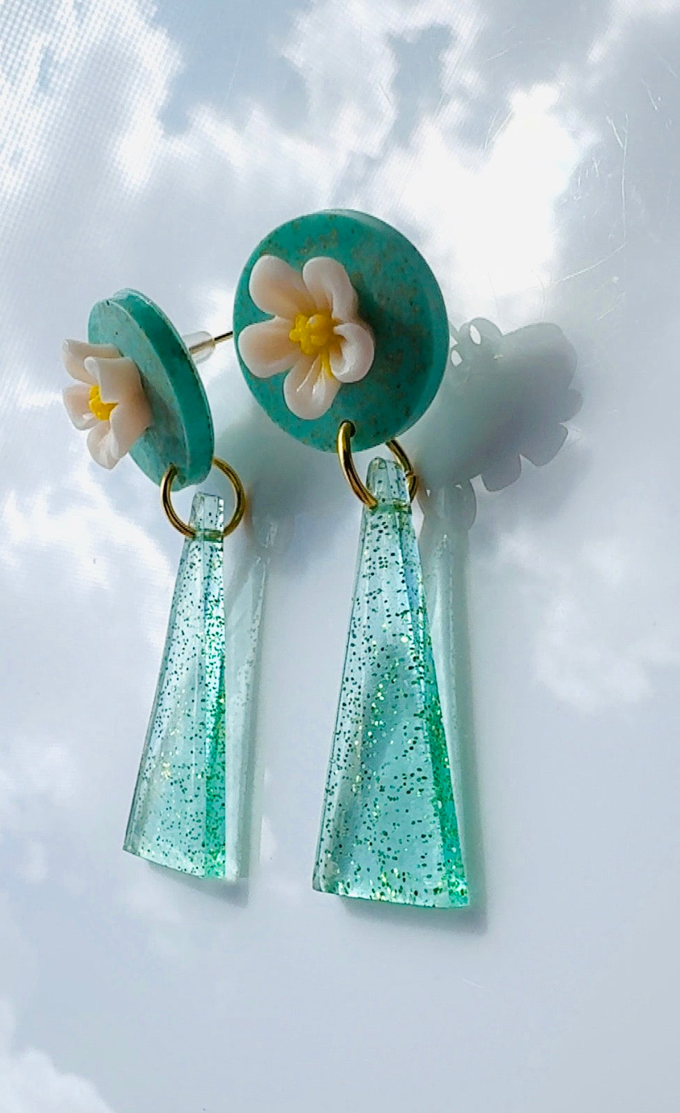 Turquoise Floral Dangle