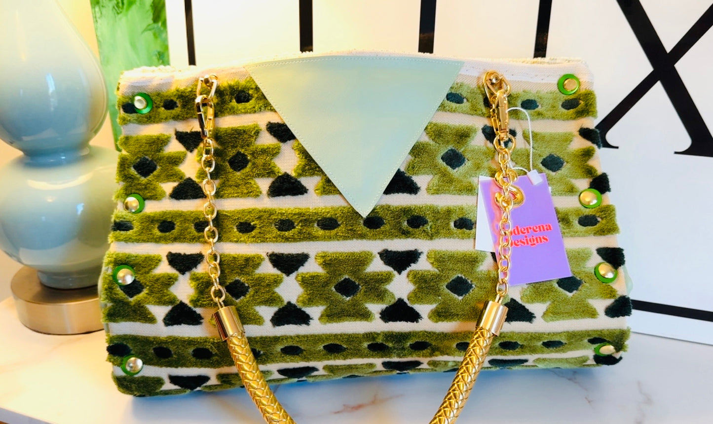 Turkish Green Velvet Clutch
