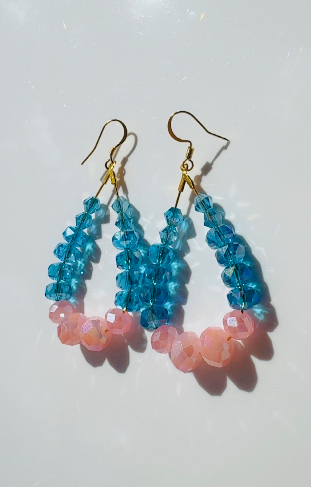 Blue and Pink Crystal Loops