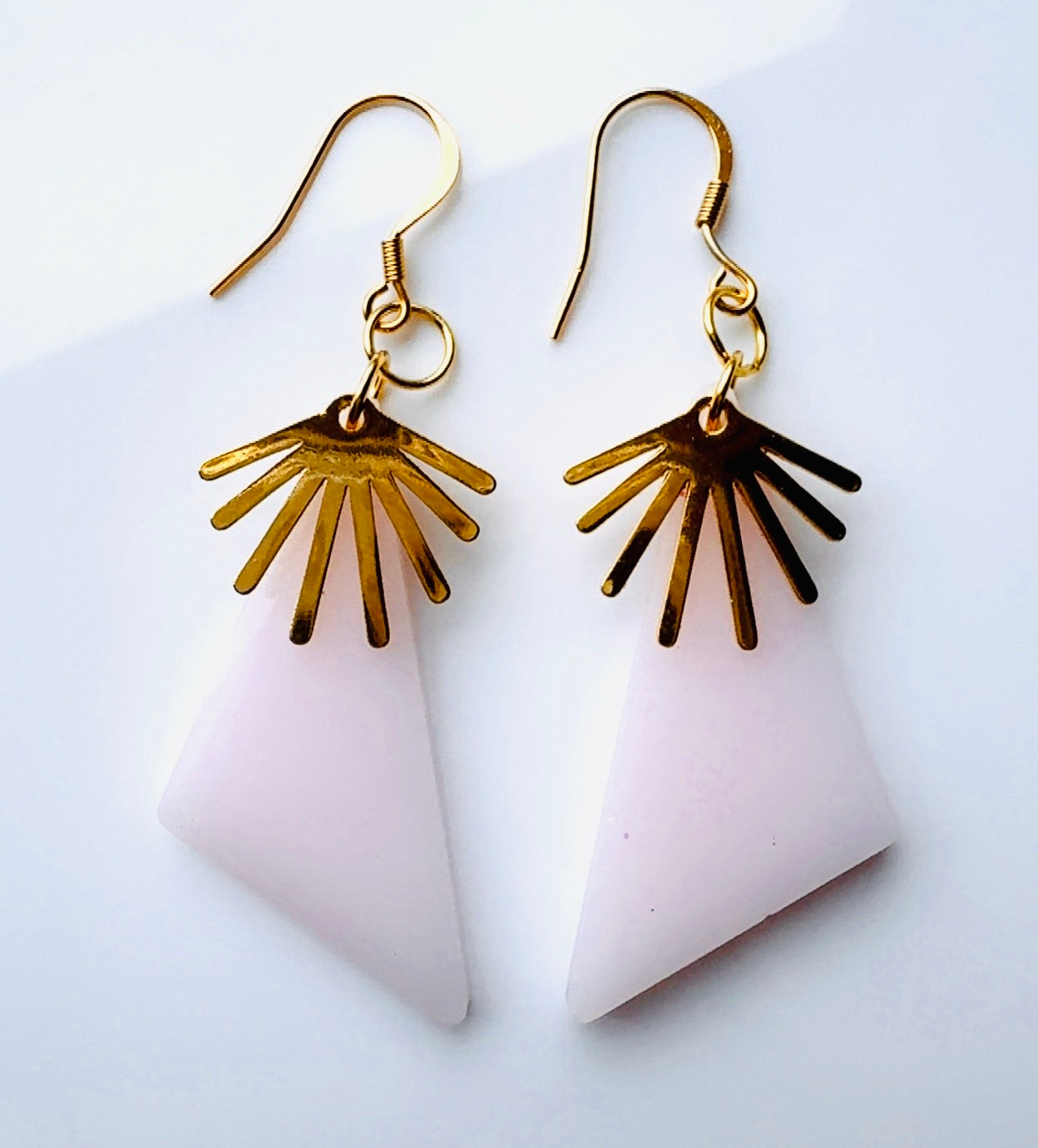 Blush Pink Sunburst Earrings