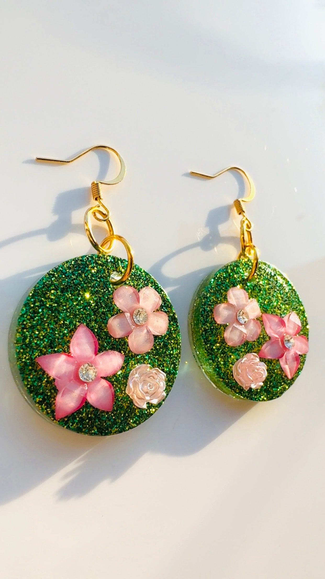 Floral Basket Earrings