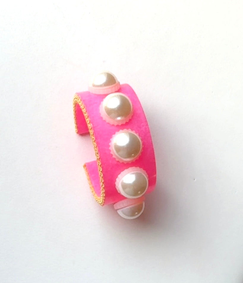 Pink Big Pearl Cuff