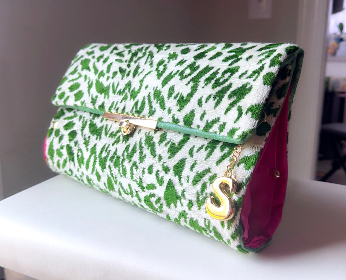 Wicked Green and Pink Clutch