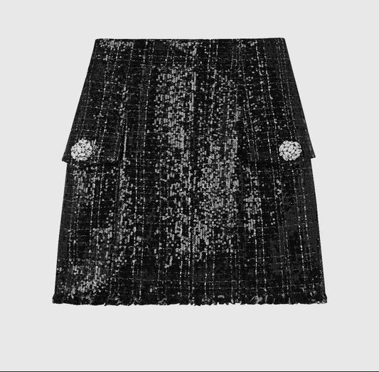 CoCo Black Sequin Skirt