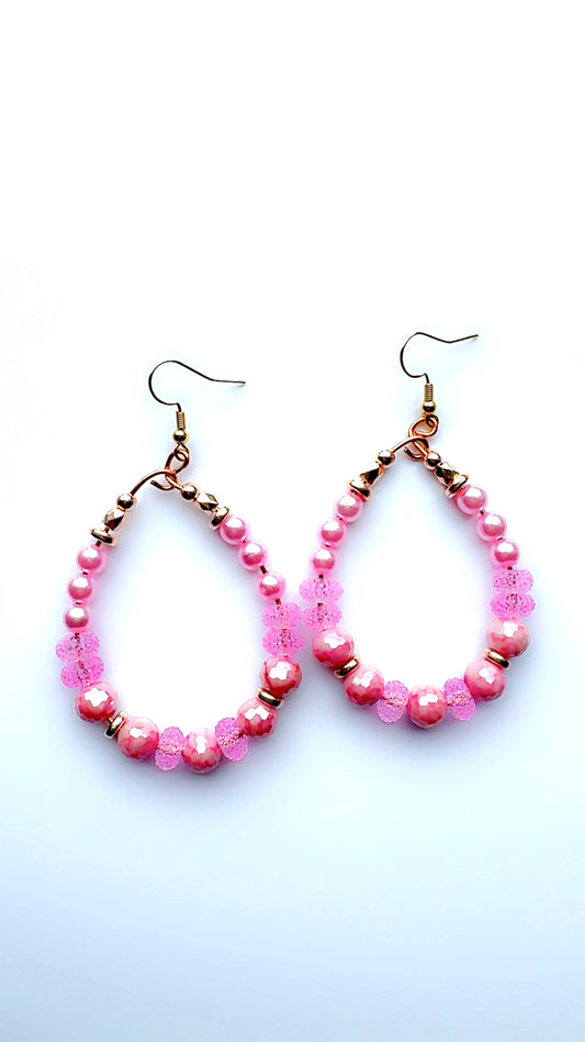 Pink Candy Rose Gold Earrings