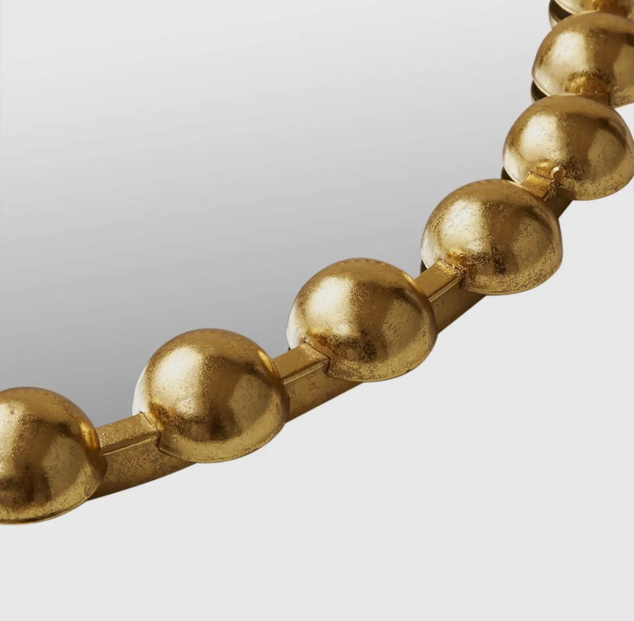 Gold Round Iron Framed Mirror