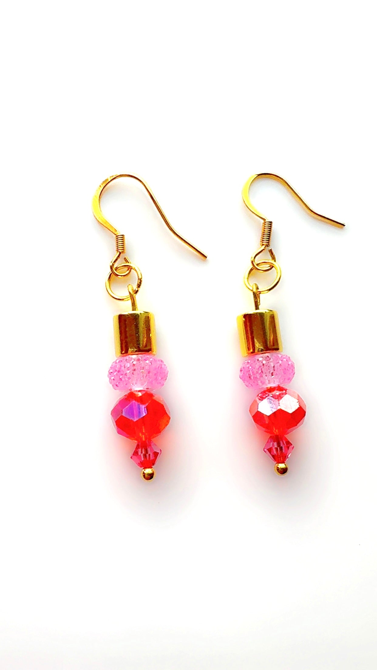 Pink Orange and Gold Drop