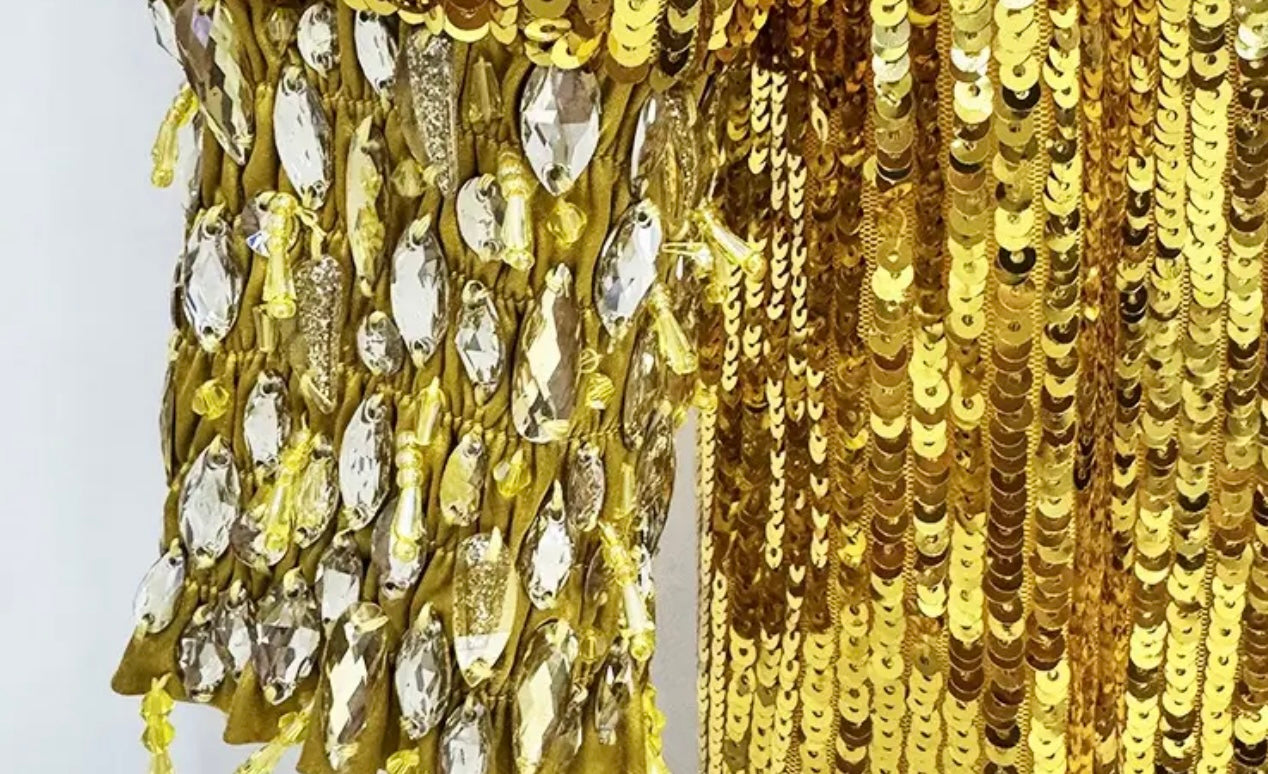 Oscar Gold Sequin Maxi