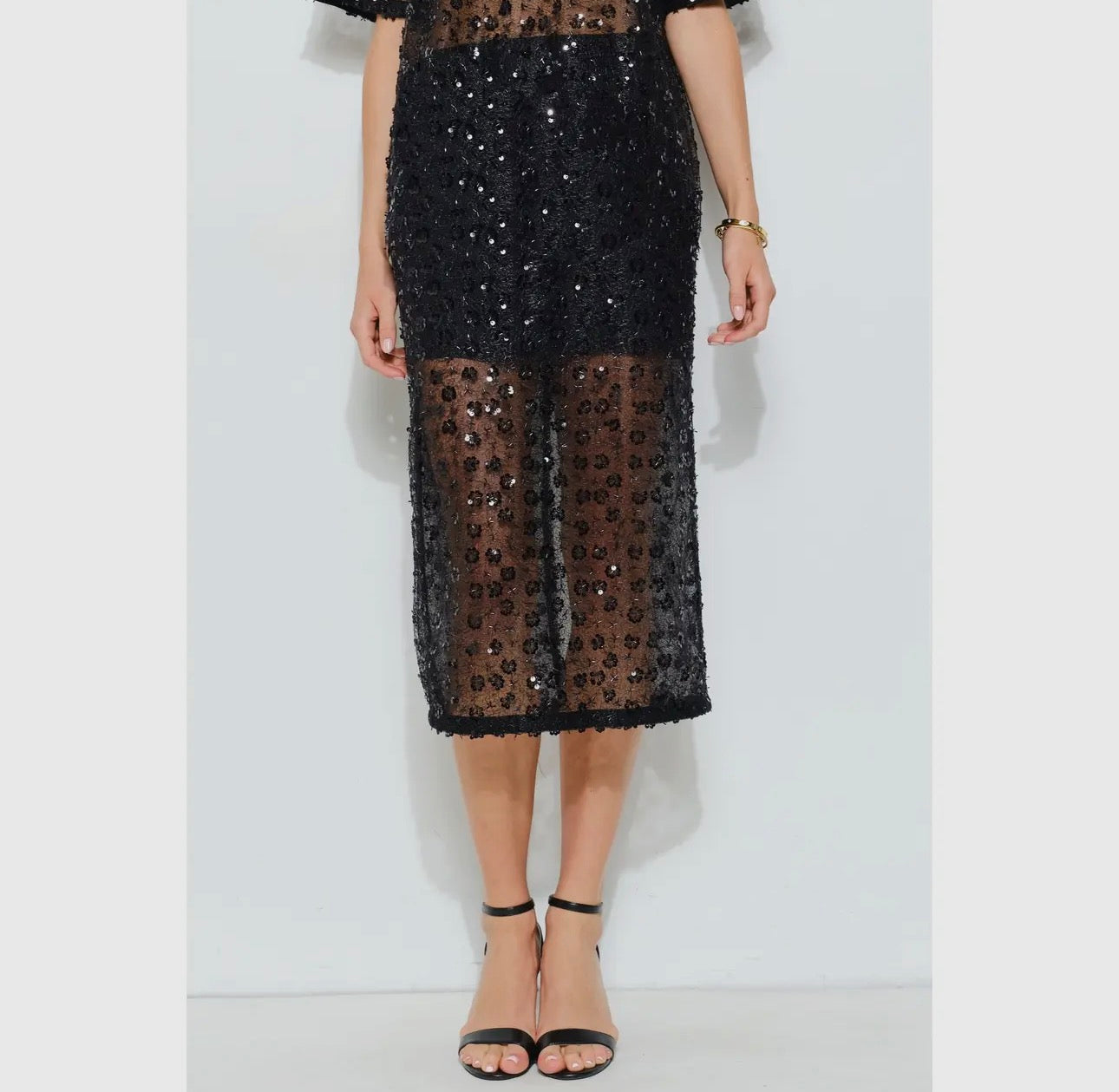 Black Sequin C-Thru Set