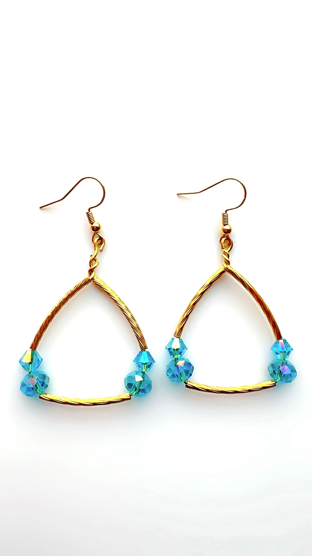 Blue Skies Triangle Drop Earrings