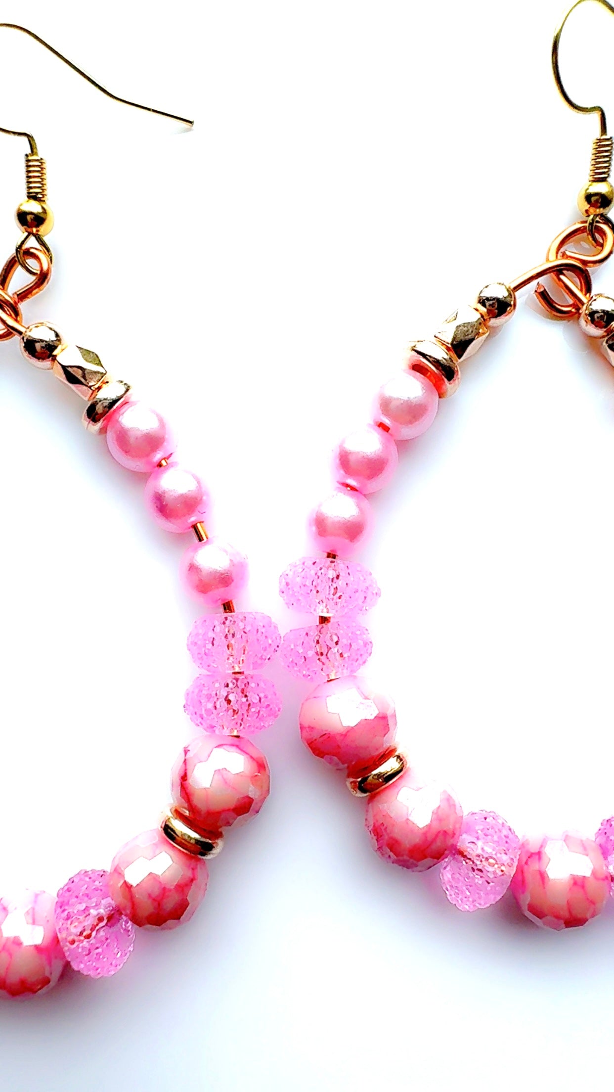 Pink Candy Rose Gold Earrings