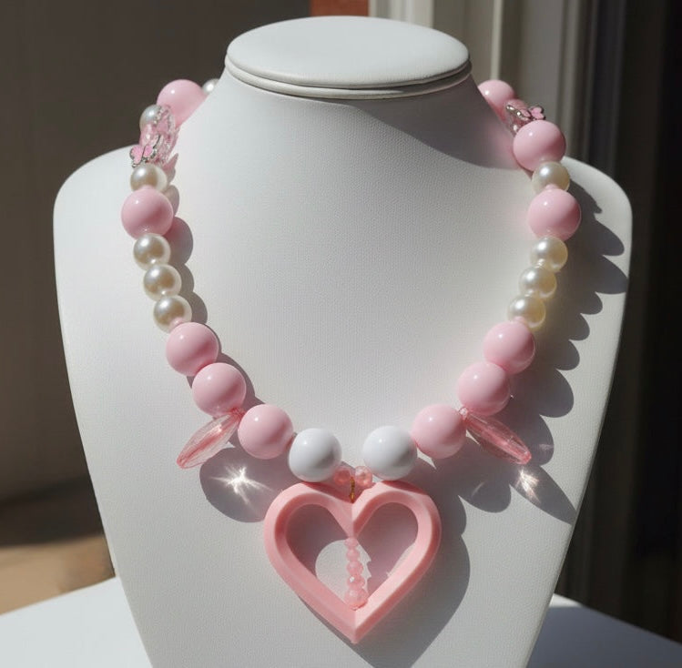 SOLD OUT Big Heart Big Pearl Neck Candy