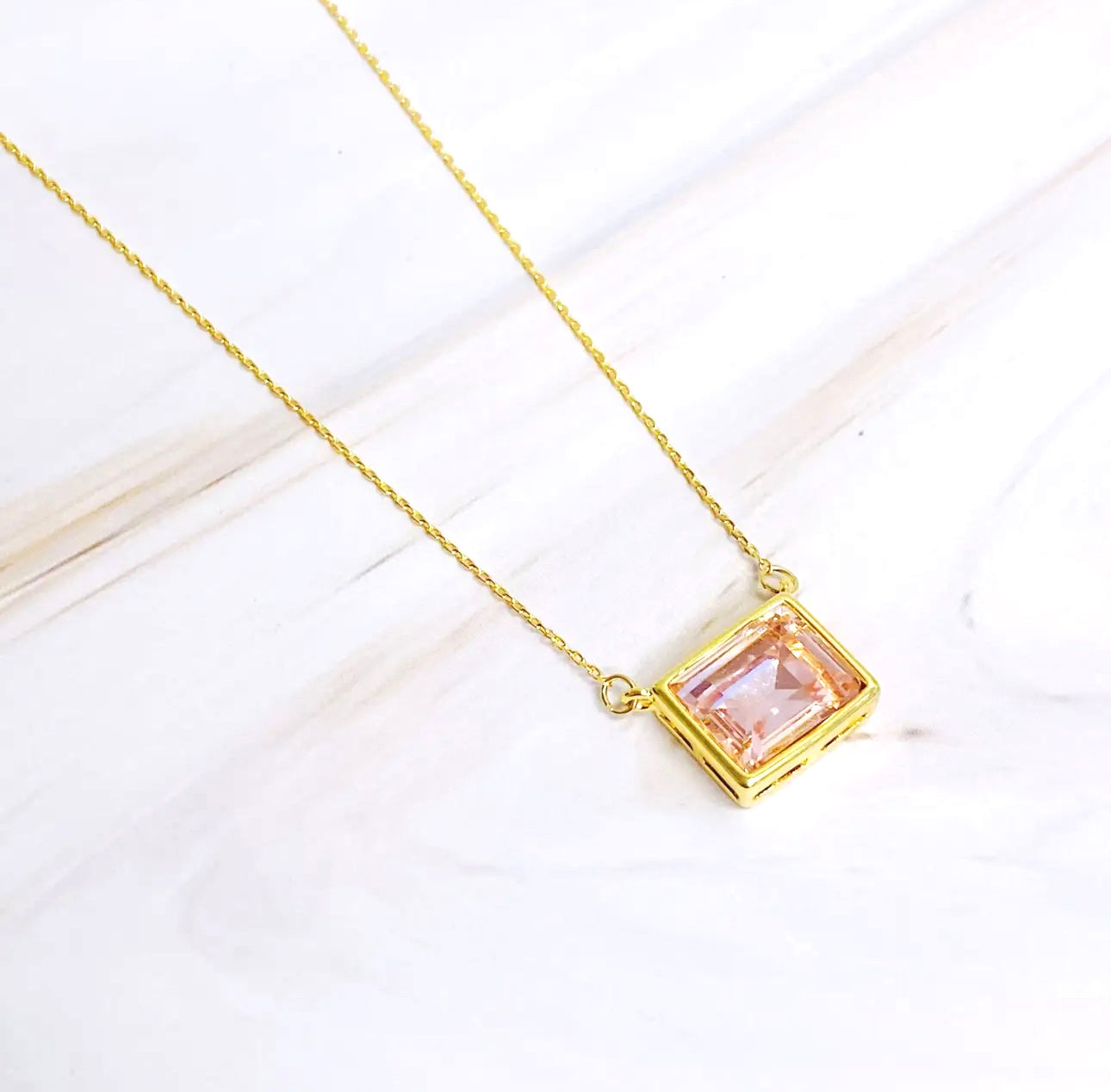 Pink Square Pendant