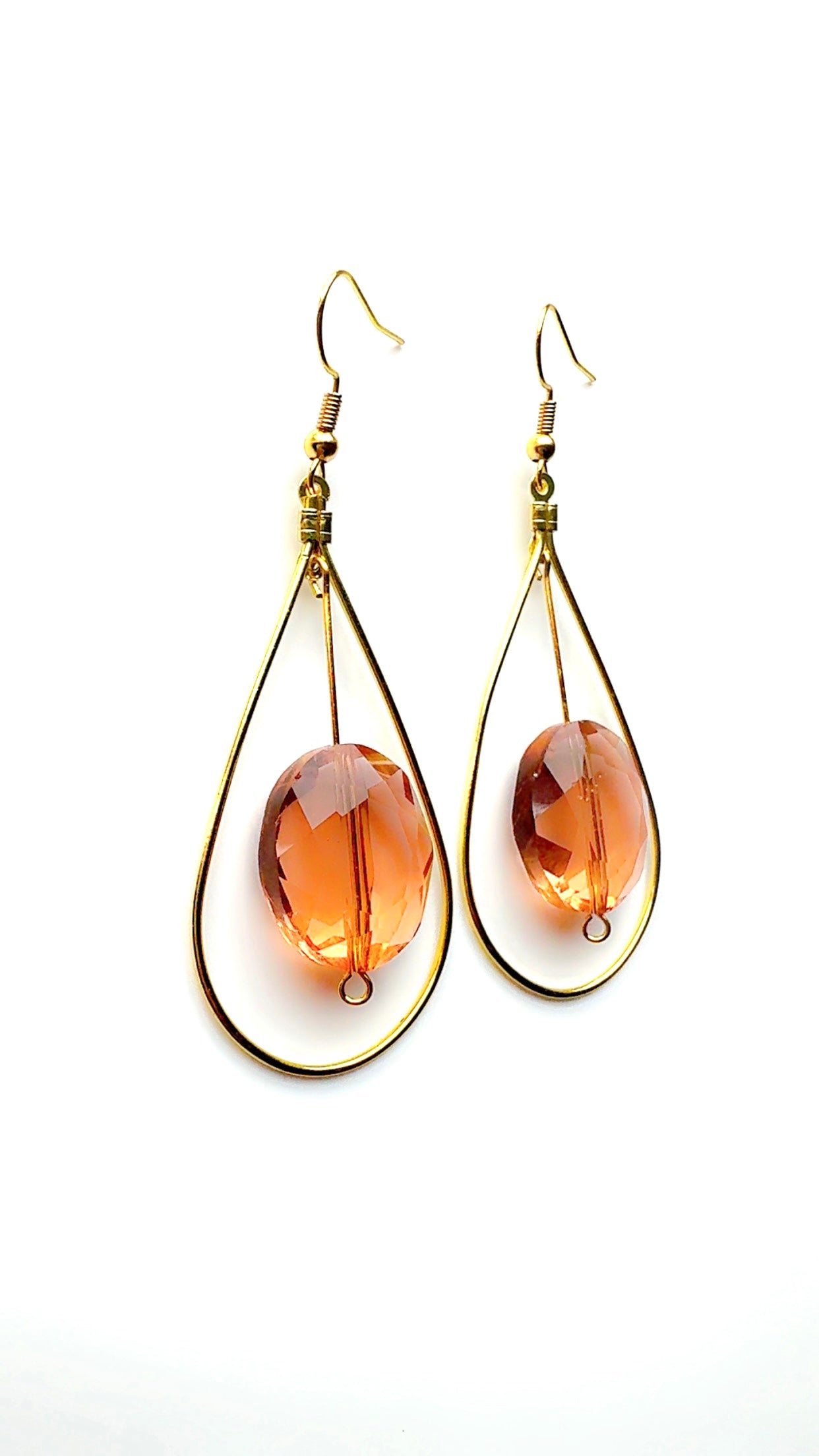 Golden Amber Pendulum Ear Candy