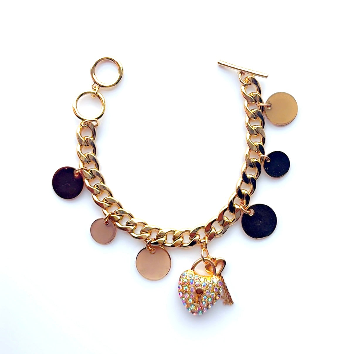 Key To My Heart Charm Bracelet