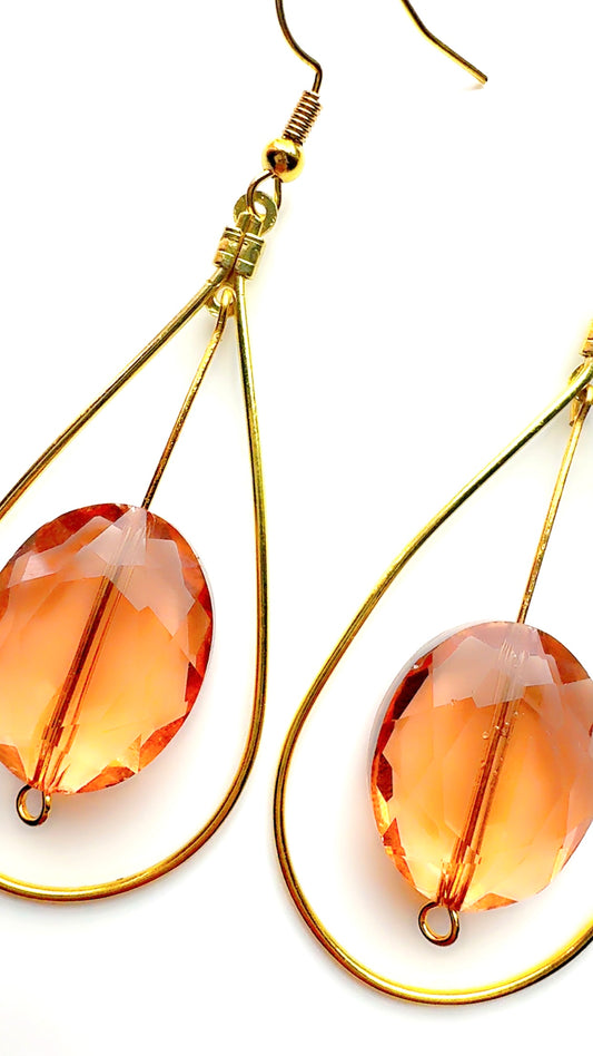 Golden Amber Pendulum Ear Candy