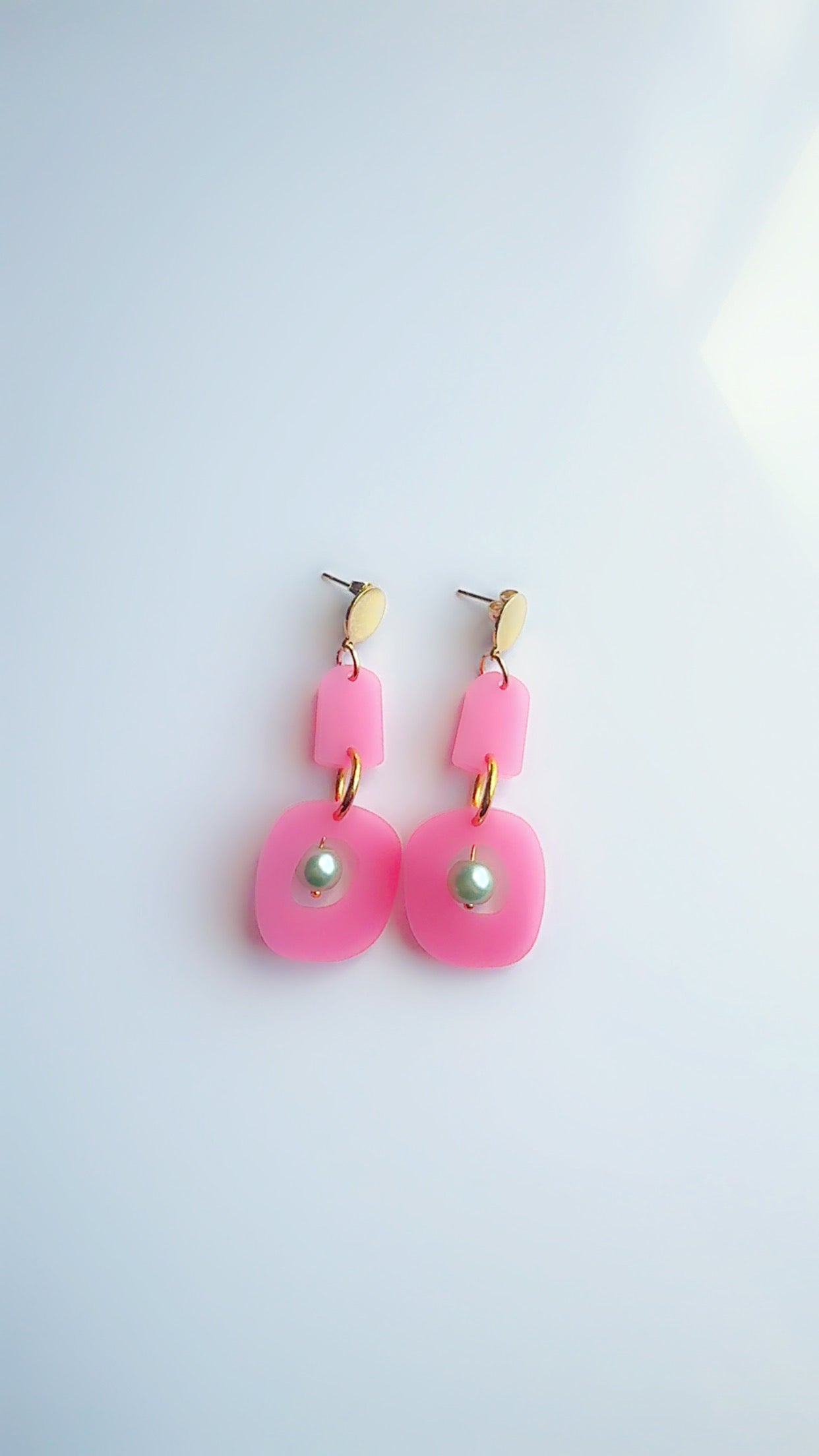 Bubble Pink and Mint Pearl Ear Candy