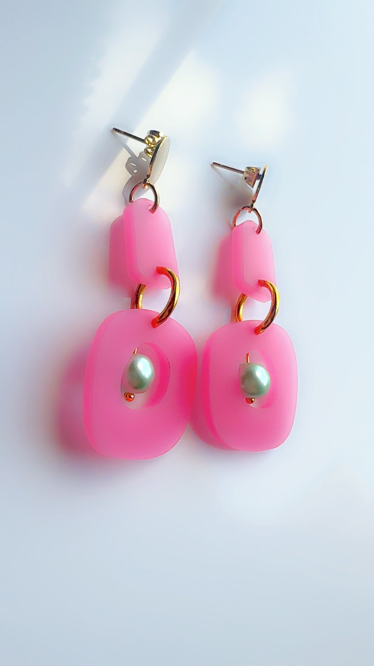 Bubble Pink and Mint Pearl Ear Candy