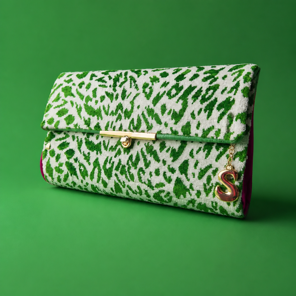 Wicked Green and Pink Clutch