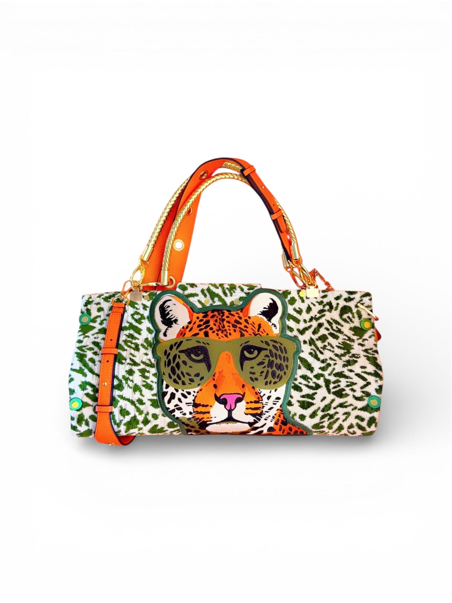 Shady EmbroideredLeopard Bag
