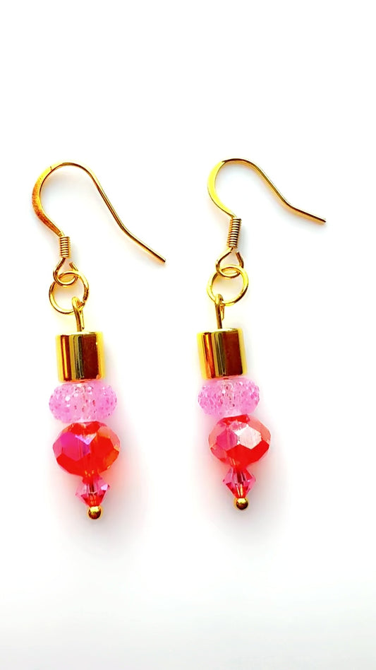 Pink Orange and Gold Drop